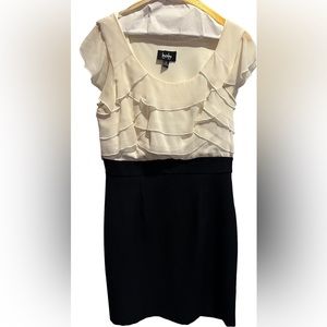 By & By black & off white knee length dress 👗